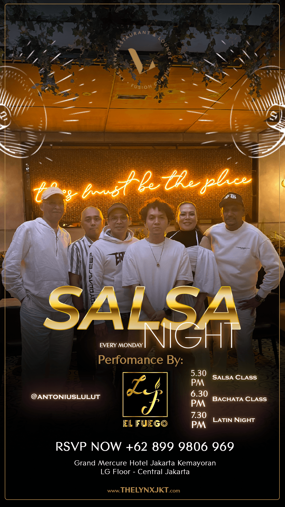 salsa night at the lynx restaurant